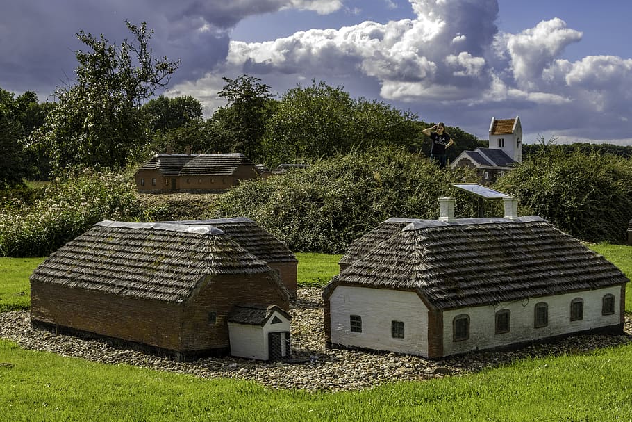 daugbjerg minilandsby, miniature, nearby attraction, miniature village, HD wallpaper