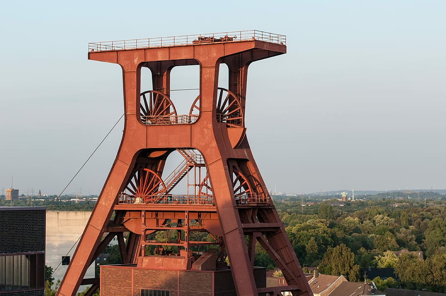 Zollverein, Eat, Mine, Headframe, bill, zeche zollverein, industrial monument, HD wallpaper