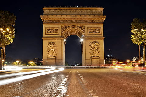 HD wallpaper: Arc de Triomphe, Paris, the sky, France, the evening ...