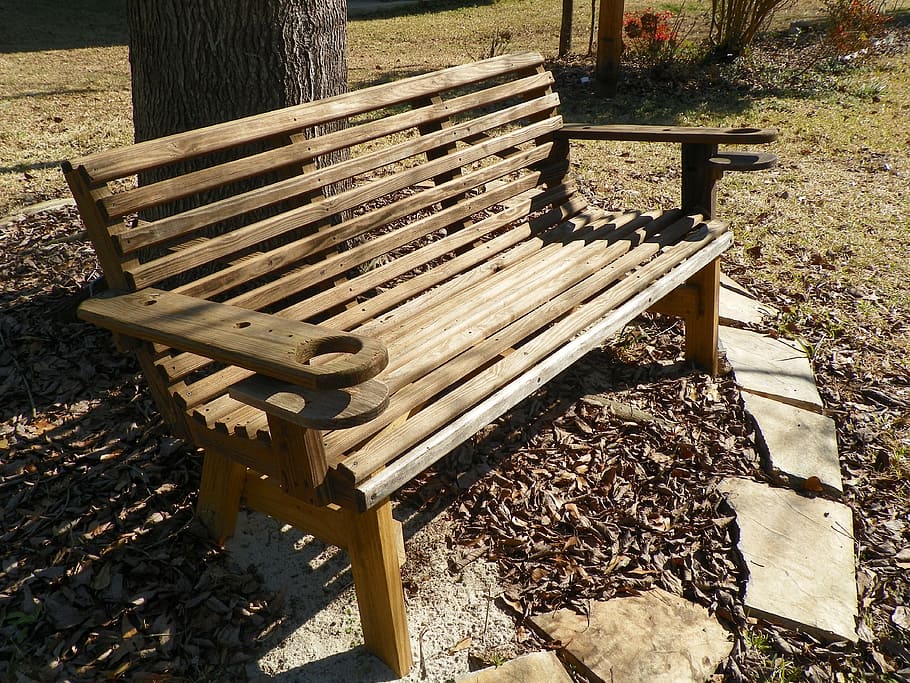 bench, resting, sitting, park, outdoor, wooden, relaxation HD wallpaper