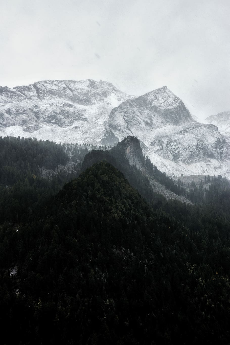 aerial photography of mountain, landscape photo of mountains HD wallpaper