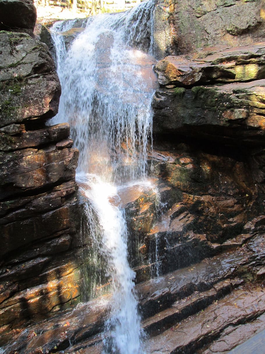 water fall, nature, waterfall, natural, rocks, flowing, motion HD wallpaper
