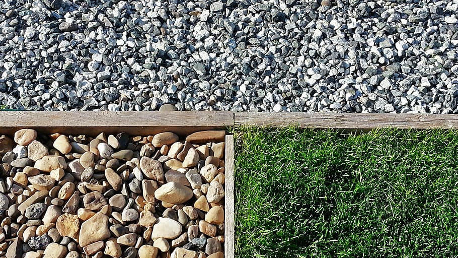 stones, grass, texture, tree, nature, summer, trees, land, closeup HD wallpaper