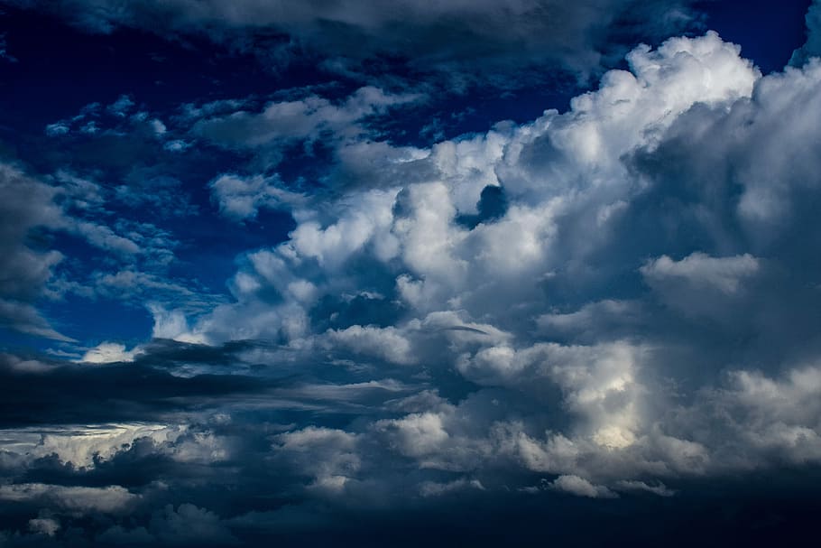 sea of clouds, cumulus, nature, cloudiness, weather, sky, cloudscape, HD wallpaper