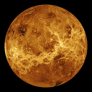 yellow planet, venus, surface, hot, heat, starry sky, space HD wallpaper