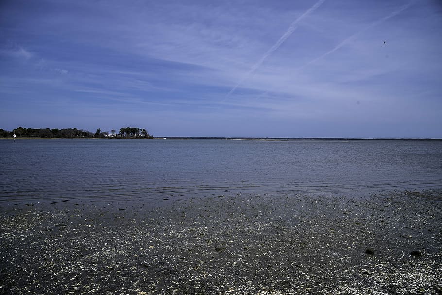 York River and Chesapeake Bay in Yorktown, Virginia, photos, landscape, HD wallpaper