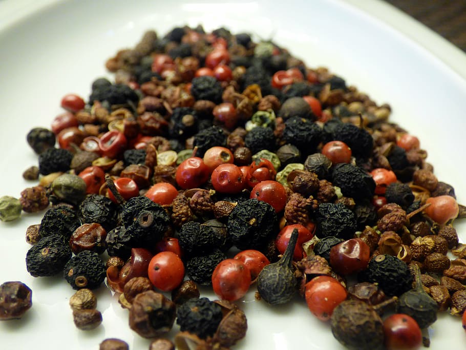 dried berries, pepper, spices, peppercorns, sharp, green pepper HD wallpaper