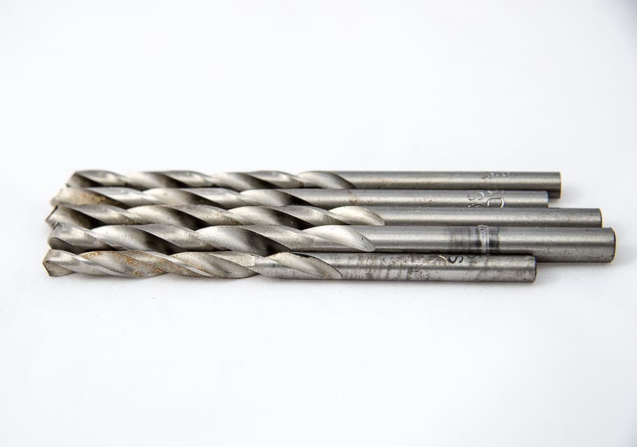 drill, metal, opening, thread, slicing, cut, copy space, studio shot HD wallpaper