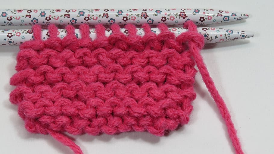 knitting, wool, pink, needle, garter, stitch, traditional, clothing, HD wallpaper