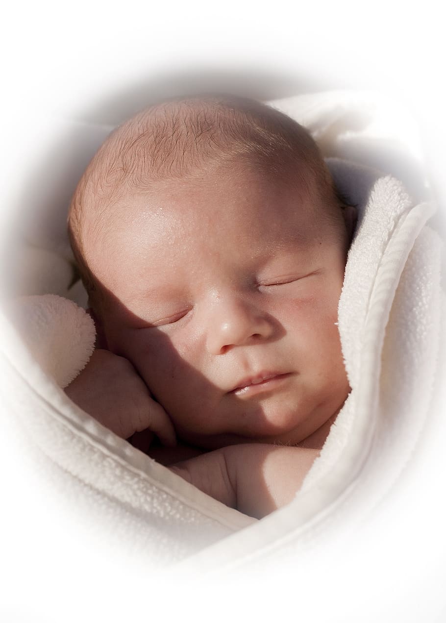 baby photo, small, child, infant, sleeping, small child, newborn, HD wallpaper