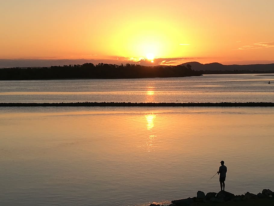 sunset, river, afternoon, water, beauty in nature, scenics - nature HD wallpaper