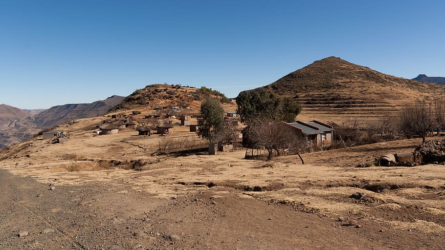 lesotho, africa, mountains, landscape, deserted, environment, HD wallpaper
