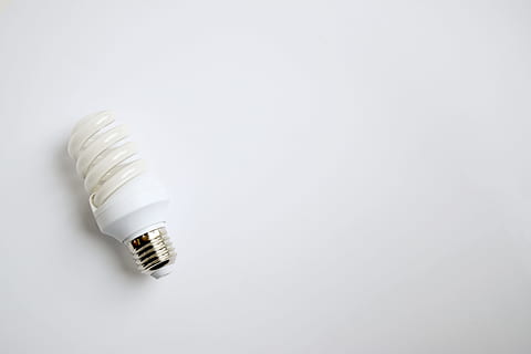 lightbulb, electricity, copy space, white, background, energy HD wallpaper