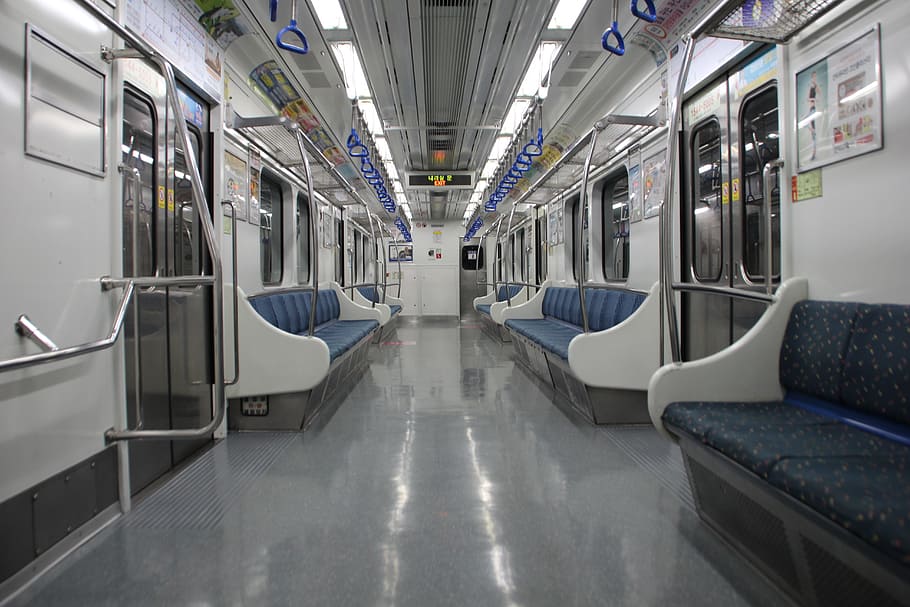 empty train seats, subway, republic of korea, south korea subway, HD wallpaper