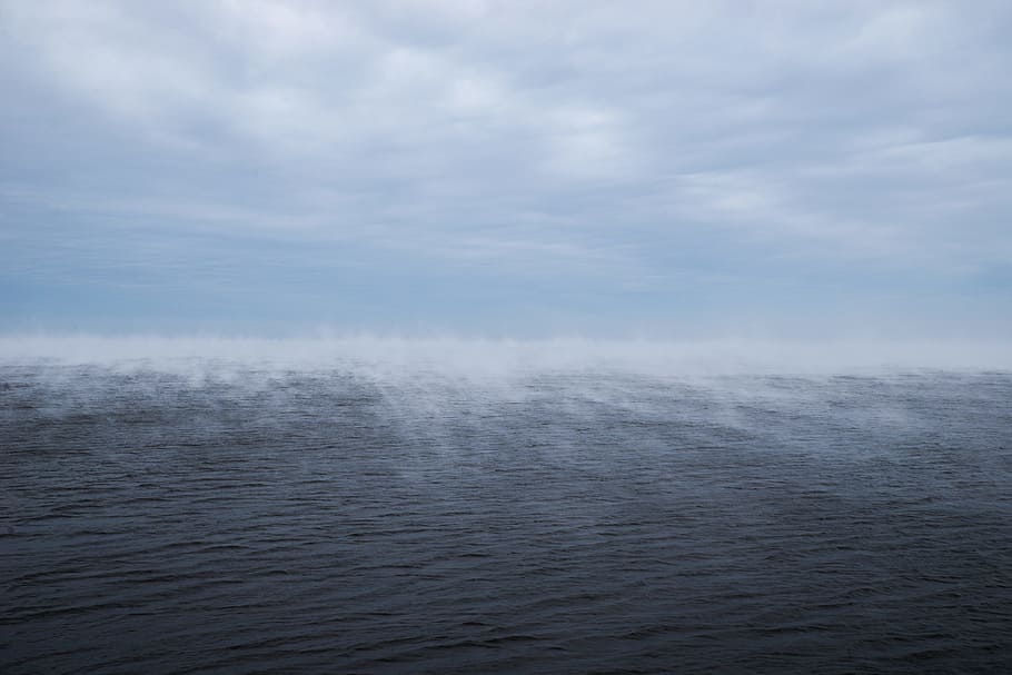 blue ocean water during daytime, ocean water under white clouds during daytime HD wallpaper