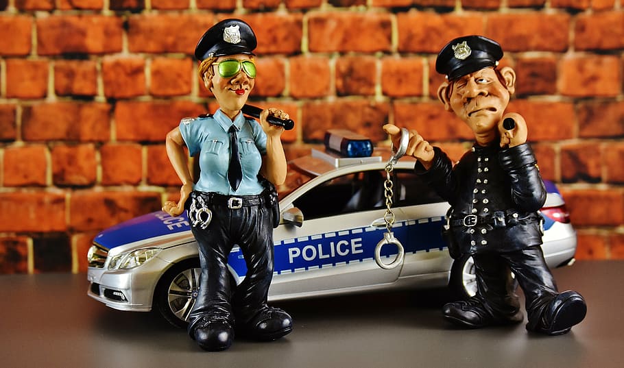 police, police officers, police check, mercedes benz, figure, HD wallpaper