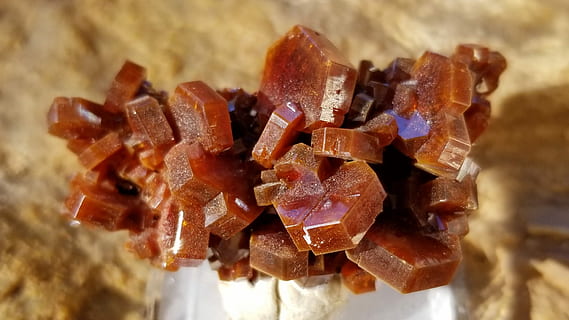 crystal, closeup, gem, nature, hexagon, brown, small, mineral HD wallpaper