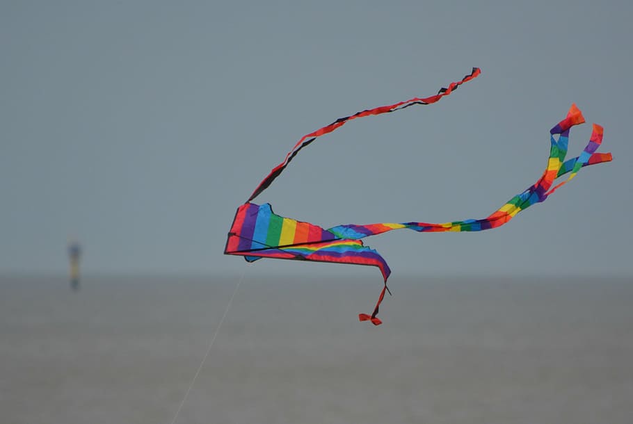 aviator, colors, air, multi colored, kite - toy, sky, flying HD wallpaper