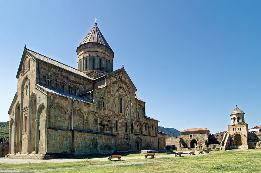 georgia, mtskheta, svetitskhoveli cathedral, church, architecture, HD wallpaper