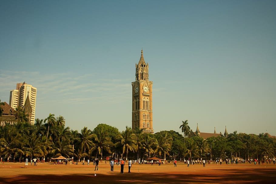 clock tower, victorian, architecture, mumbai, india, sky, built structure, HD wallpaper