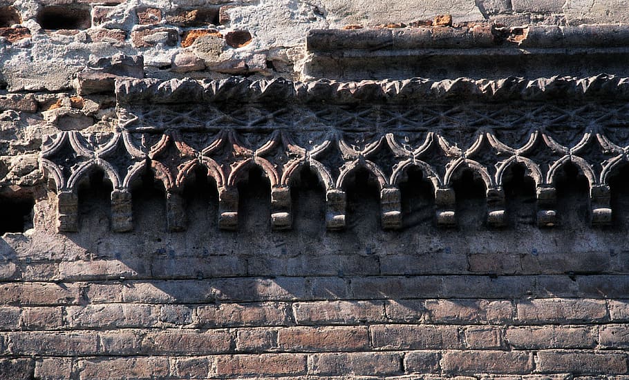 Brick, Architecture, Background, aging, stone wall, pattern HD wallpaper