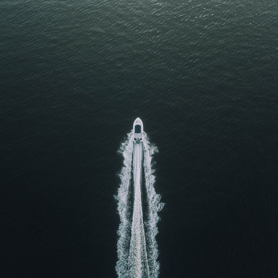 sea, water, ocean, boat, deep ocean, idyllic, leisure, luxury HD wallpaper