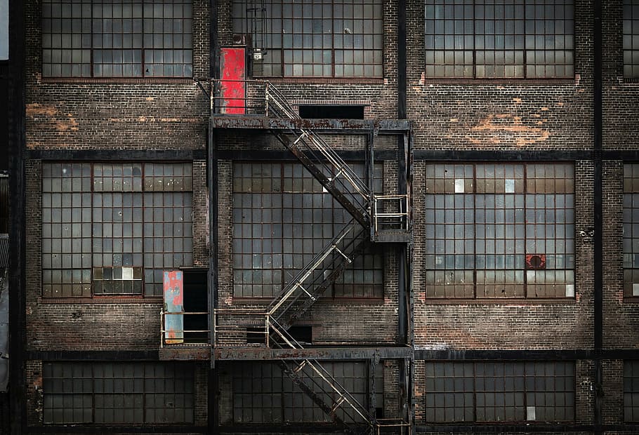 Run Down Underground Building Background