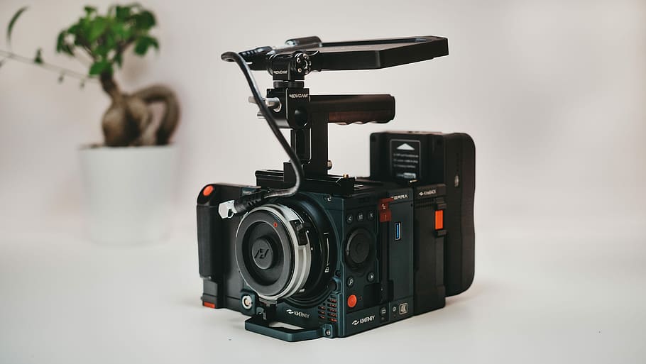 black digital camera, video, gear, equipment, video camera HD wallpaper