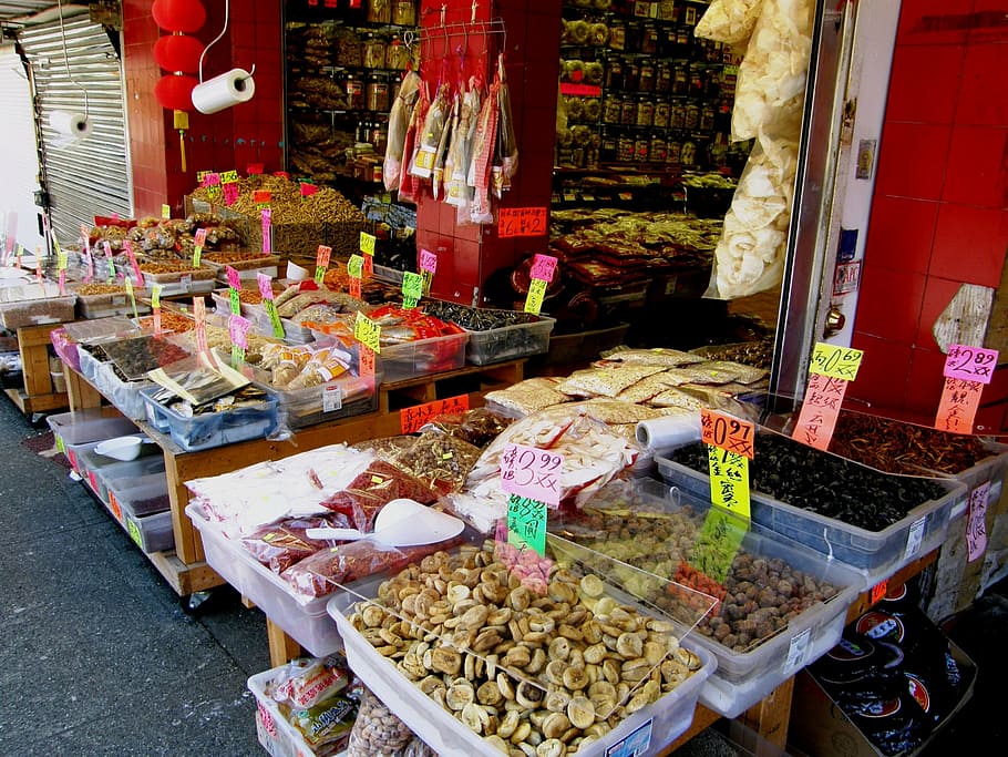 chinatown, shop, market, asian, city, chinese, street, traditional