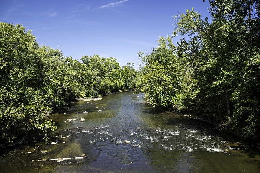Looking downstream on the Cayuhoga River, Ohio, cayuhoga valley national park, HD wallpaper
