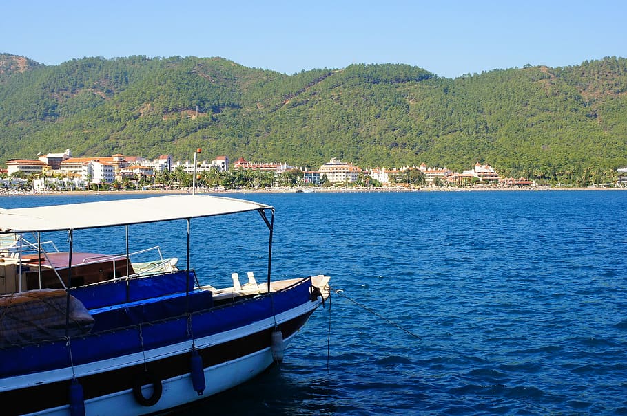 turkey, boot, sea, water, holiday, ship, port, coast, summer HD wallpaper
