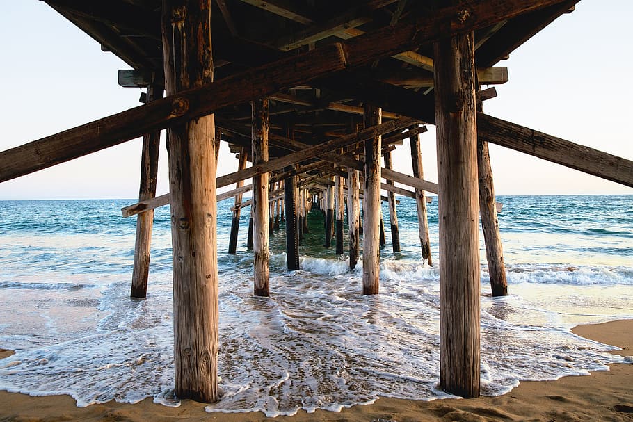 architecture, structures, bridges, stilts, posts, wood, nature HD wallpaper