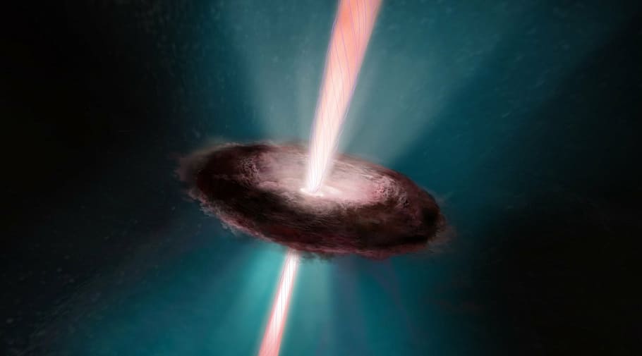newborn star, jets, light, space, cosmos, galaxy, artist concept HD wallpaper