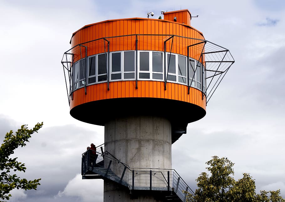 observation tower, treetop path, thuringia germany, sky, built structure HD wallpaper
