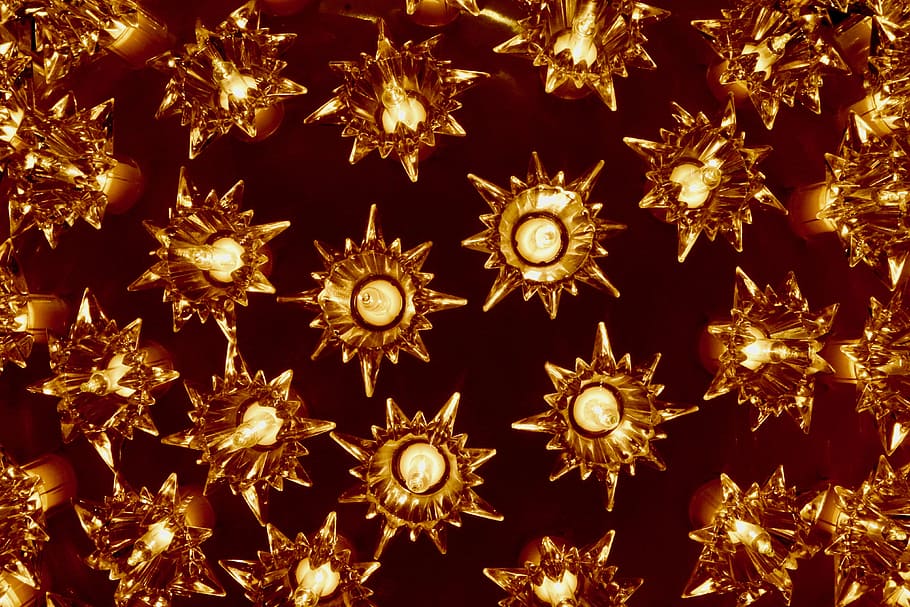 lights, star, gloss, advent, lighting equipment, luxury, gold colored HD wallpaper