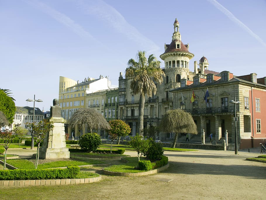park, ribadeo, building, building exterior, architecture, built structure HD wallpaper