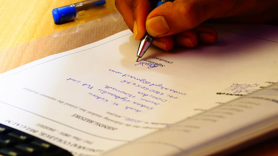 person writing on white paper, document, file, business, accounting HD wallpaper