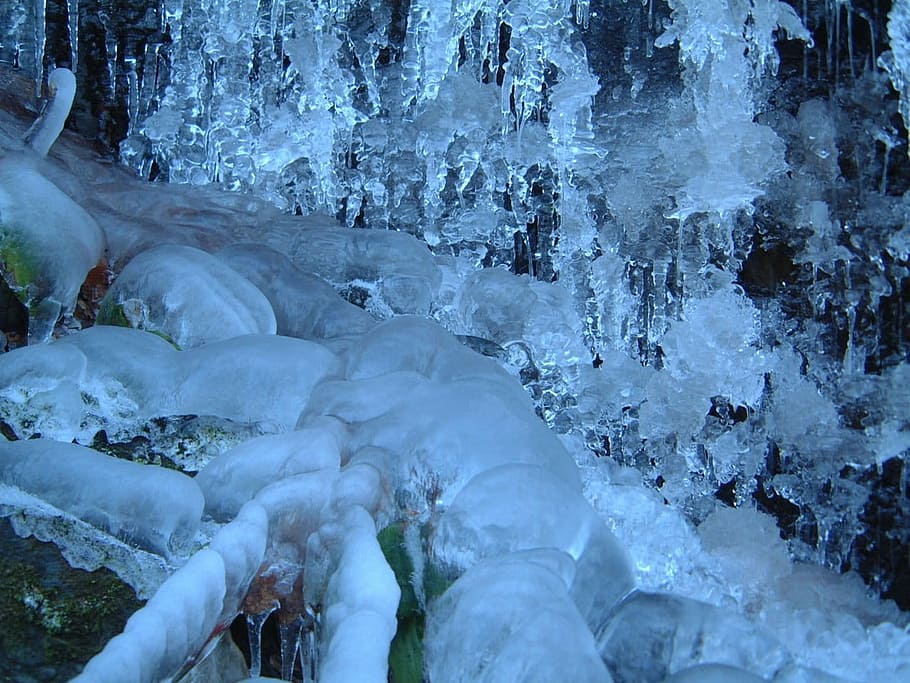 Winter, Ice, Water, cold temperature, snow, nature, white color HD wallpaper