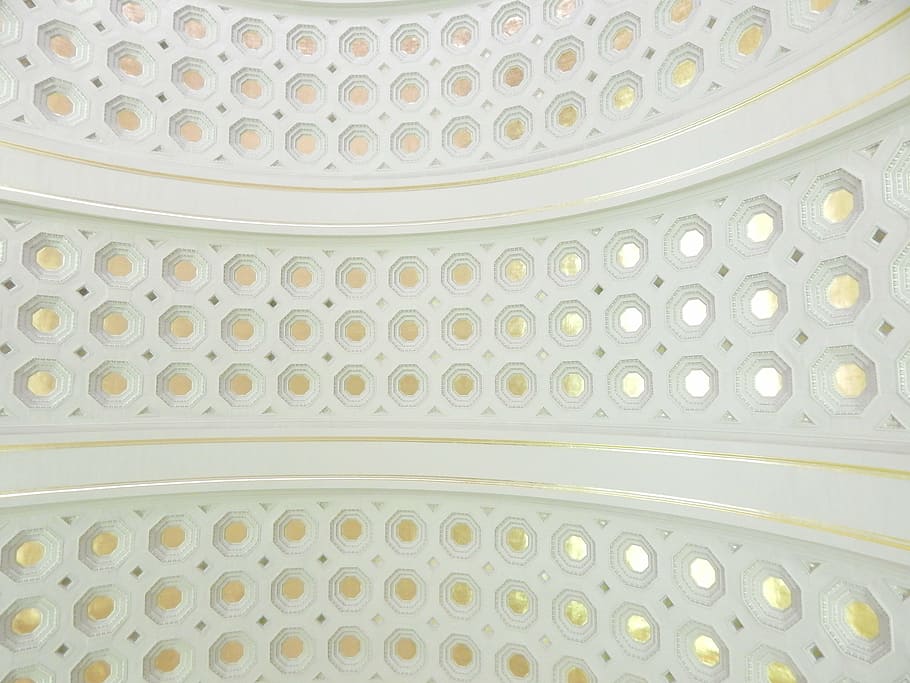 ceiling, texture, gold, design, architecture, full frame, backgrounds HD wallpaper