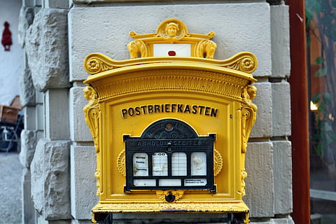 yellow and black mail post box, Mailbox, Old, Historically HD wallpaper