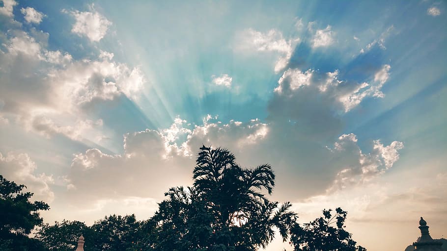 nature, sky, clouds, cloudy, blue sky, bright, daylight, heaven HD wallpaper