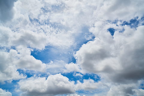 cloud, blue, background, composition, space, clouds, white HD wallpaper