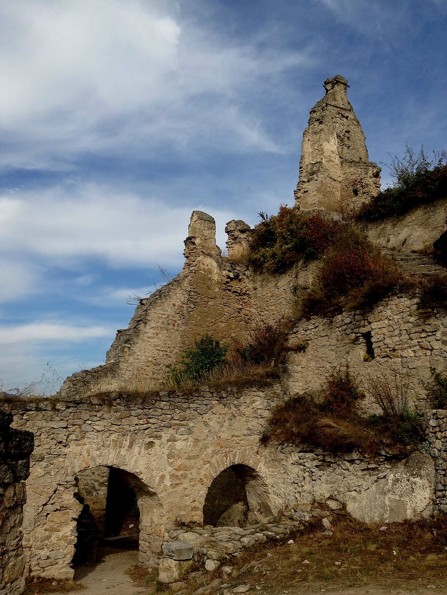 Castle, Ruins, Austria, the ruins of the, wachau valley, monument, HD wallpaper