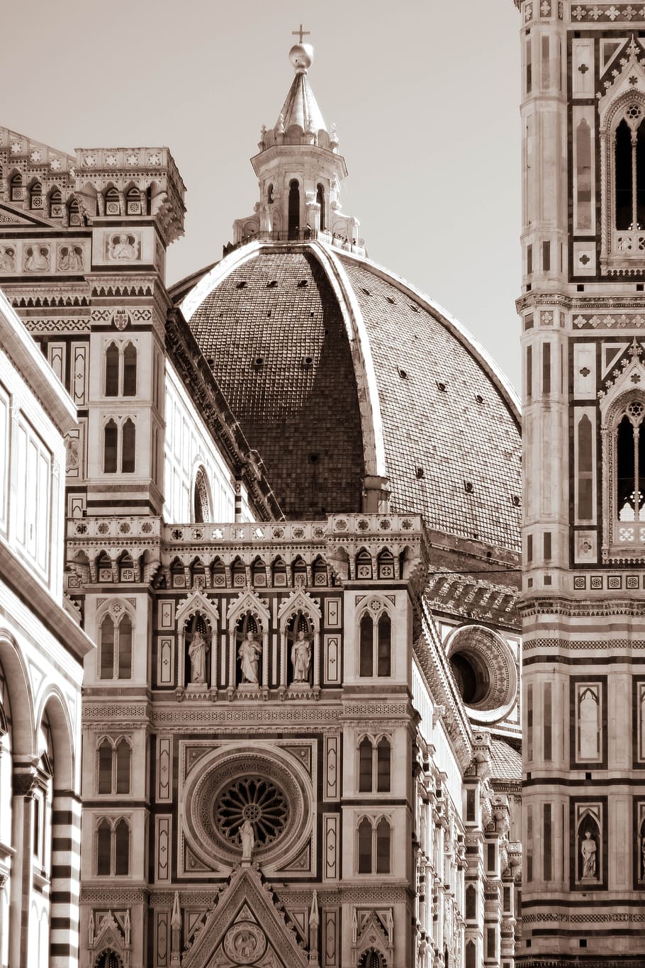 florence, duomo, duomo florence, italy, church, cathedral, architecture, HD wallpaper