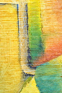 yellow, green, and orange abstract painting, the framework HD wallpaper