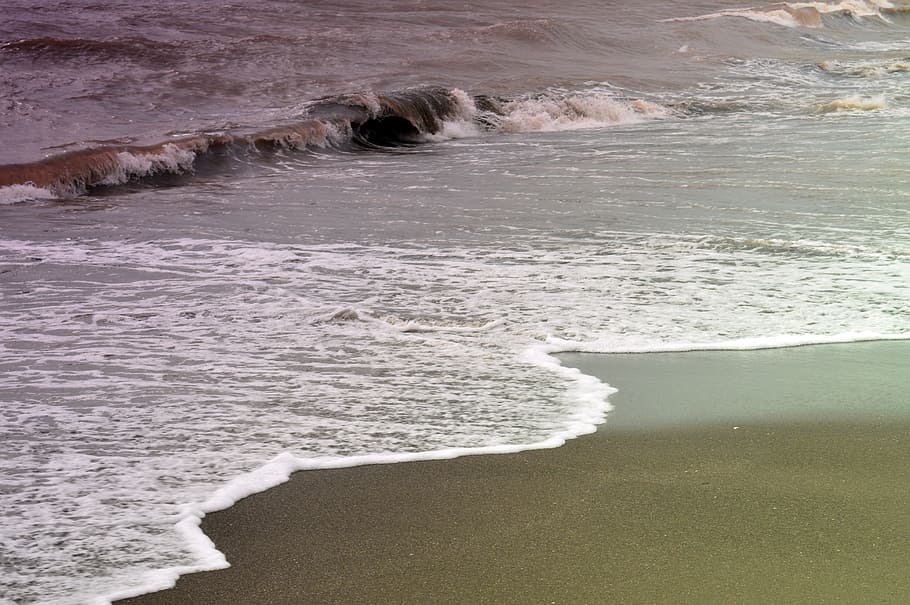 Beach, Waves, Water, Ocean, Sea, vacation, sand, summer, travel HD wallpaper
