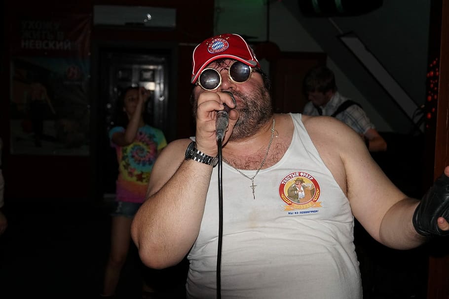 man singing on microphone, Music, Club, Concert, Musicians, Glasses