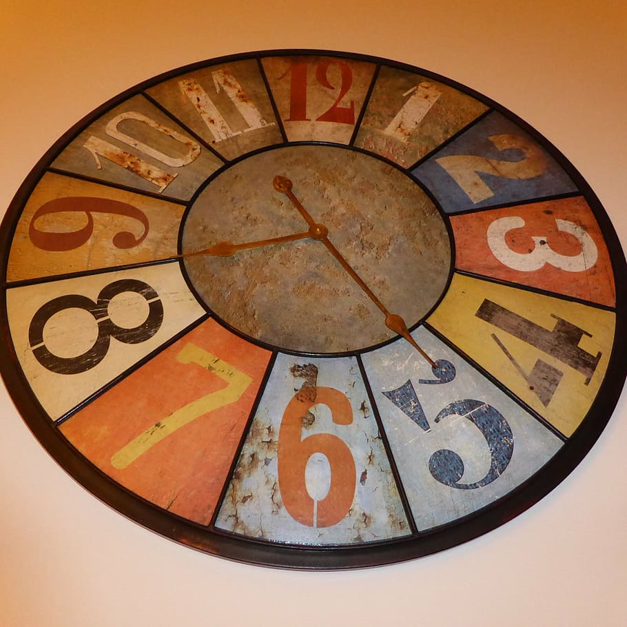 clock, time, wall clock, time announcement, time indicating HD wallpaper