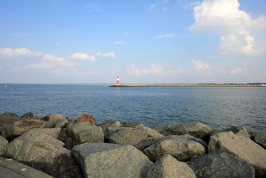 Sea, Coast, Coast, Mole, Lighthouse, Holiday, ocean, water HD wallpaper
