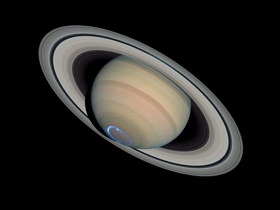 Saturn, planet, saturn's rings, solar system, aurora, hiimmelskoerper, HD wallpaper